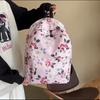 Three-Piece Backpack Set School Bag Lunch Bag Floral Simple Backpack Large Capacity Schoolbag