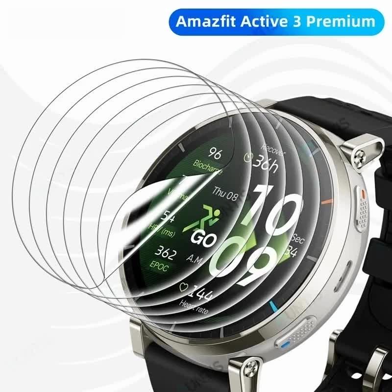 Folia ochronna na ekran do Amazfit Active 3 Premium Anti-scratch Hydrożelowa HD Clear Pełne pokrycie Miękka folia ochronna Akcesoria