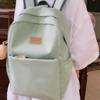 Women Solid Color Backpack Large Capacity Student Schoolbag Computer Backpack