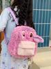 Cute Cartoon Pink Angel Plush Backpack For Teens And Women