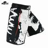 Schwarze elastische Taille Bushido Fitness Fierce Ninja Combat Sport Shorts Tiger Muay Thai MMA Shorts Boxbekleidung Thaiboxen