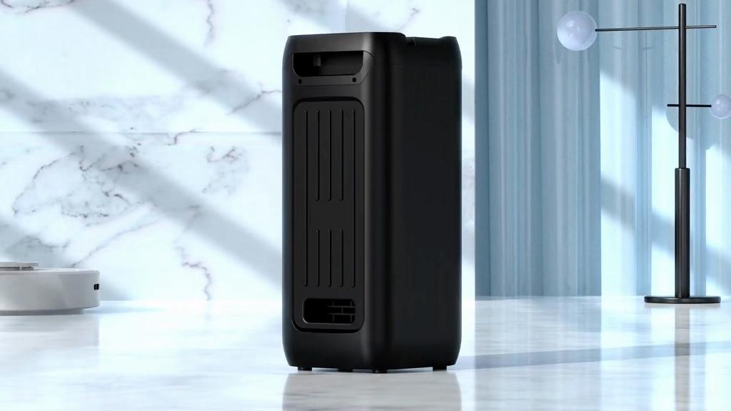 FanFun Karaoke Machine, Portable Bluetooth Speaker with 2 Microphones, RGB Party Light, Remote Control, T10-T