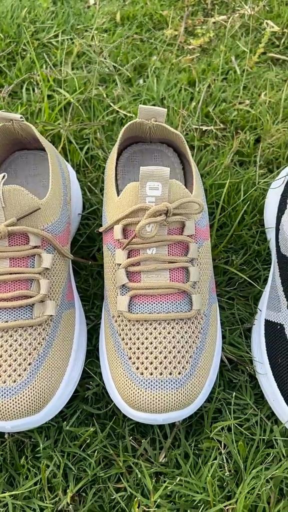 Mesh Casual Women's Shoes Woven Mesh New Breathable Soft Sole Running Casual Versatile Thick Sole Sports Casual Shoes