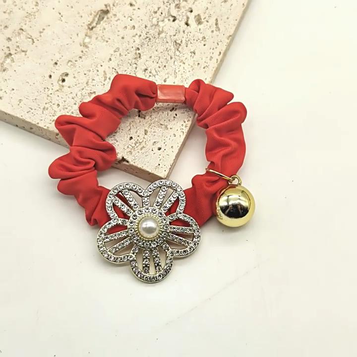 Fresh and Elegant Butterfly Hair Rope with High Elasticity, Sweet Camellia Hair Bun, Headdress, Back of Head Bun Hair Ring
