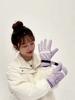 Winter Warm Gloves Touch Screen Women's Thick Cotton Down Riding Cute and Windproof Skiing Gloves with Velvet