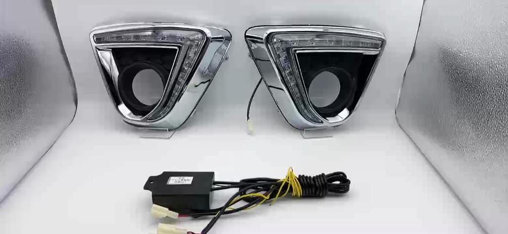 1 Pair 12V Led Car Drl Daytime Running Lights with Fog Lamp Hole for Mazda Cx-5 Cx5 Cx 5 2012 2013 2014 2015 2016 Fog Lights