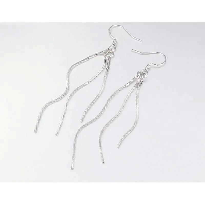 Damskie kolczyki ze stopu miedzi z cyrkoniami Lindon - Kolczyki z zawieszką na prezent weselny