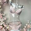 Sexy Lace Bra Thin Transparent Seductive Thin Style Large Size Bra Set