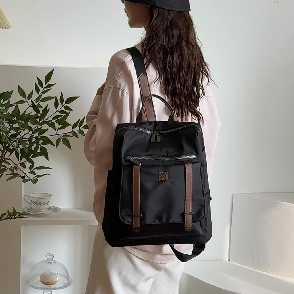 Color Block Nylon Rucksack Outdoor Damen Rucksack mit großem Fassungsvermögen