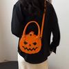 Yogodlns Halloween Single-shoulder Bag Color-blocking Hand-held Women's Bag Simple PU Leather Crossbody Pumpkin Bag