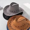 Retro Western Cowboy Hat for Men Women, Large Wide Brim Summer Sunscreen Beach Sun Hat European Style