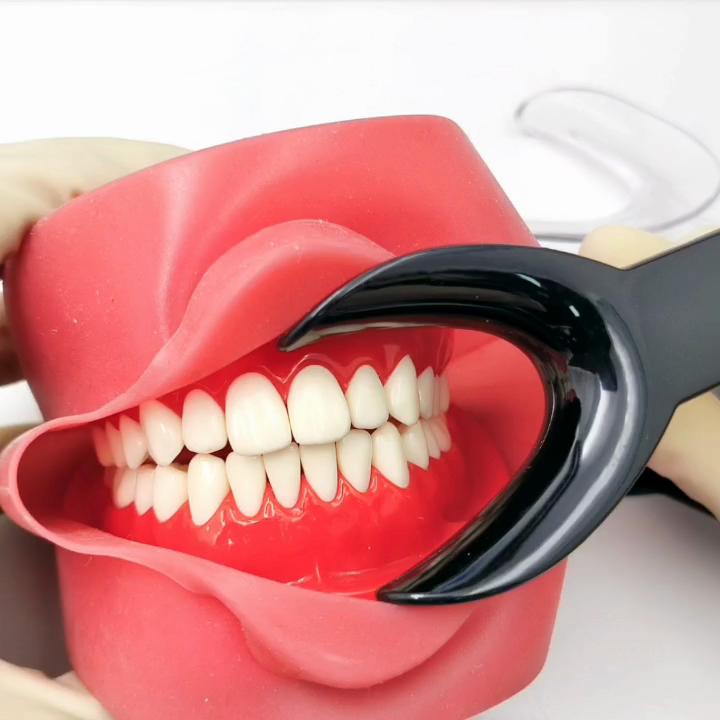 4 Pezzi Retrattore Guancia Dentale Aprilabbra A Doppia Testa A T - Nero, Per Uso Intraorale - Foto 3