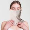 Maschera Viso Protettiva Solare in Pura Seta Comoda da Donna Copertura Integrale del Viso Collo Scaldacollo Con Elastici per le Orecchie Protezione Solare Estiva per il Viso