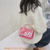 Childrens Korean Style Pearl Handle Square Bag For Girls With Breathable Cotton Fabric And Butterfly Pattern