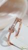 Moderne, trendige Kinel-Ringe in Roségold für Damen mit Zirkon