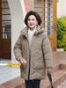 Téli hosszú kabát női felsőruházat kapucnis Elegáns középkori női dzsekik Vastag meleg molett parkák