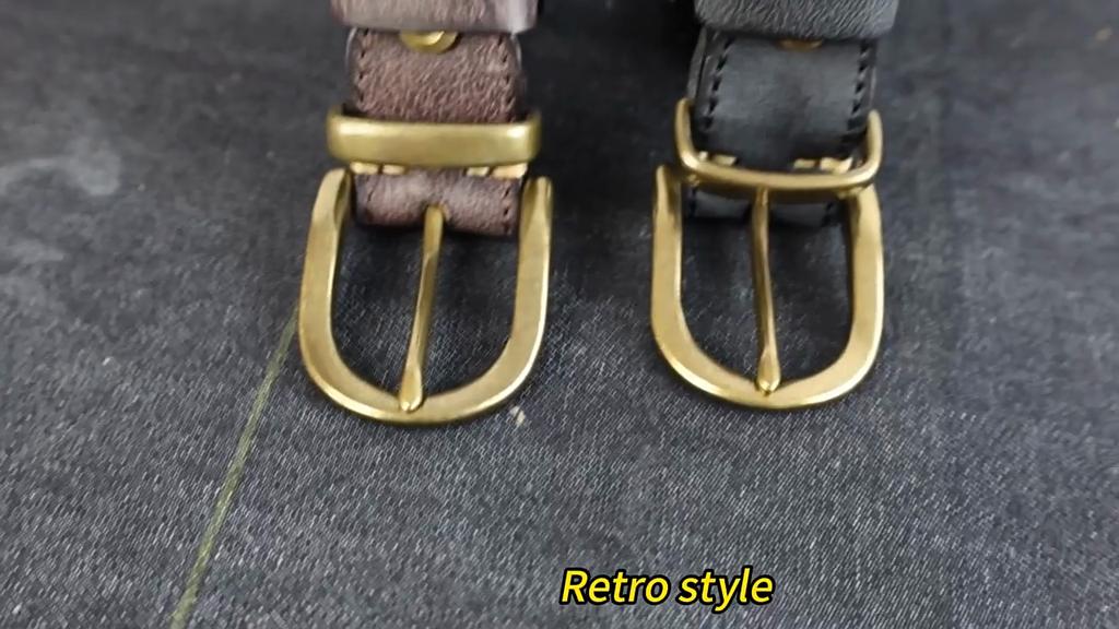 Fashion Personality Genuine Leather Belt Retro Pin Buckle Casual All-match Pants Belt Universal