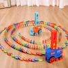 Electric Train Dominoes Toy, Educational Building Block Toy, Automatic Card Dealer, Children's Toy
