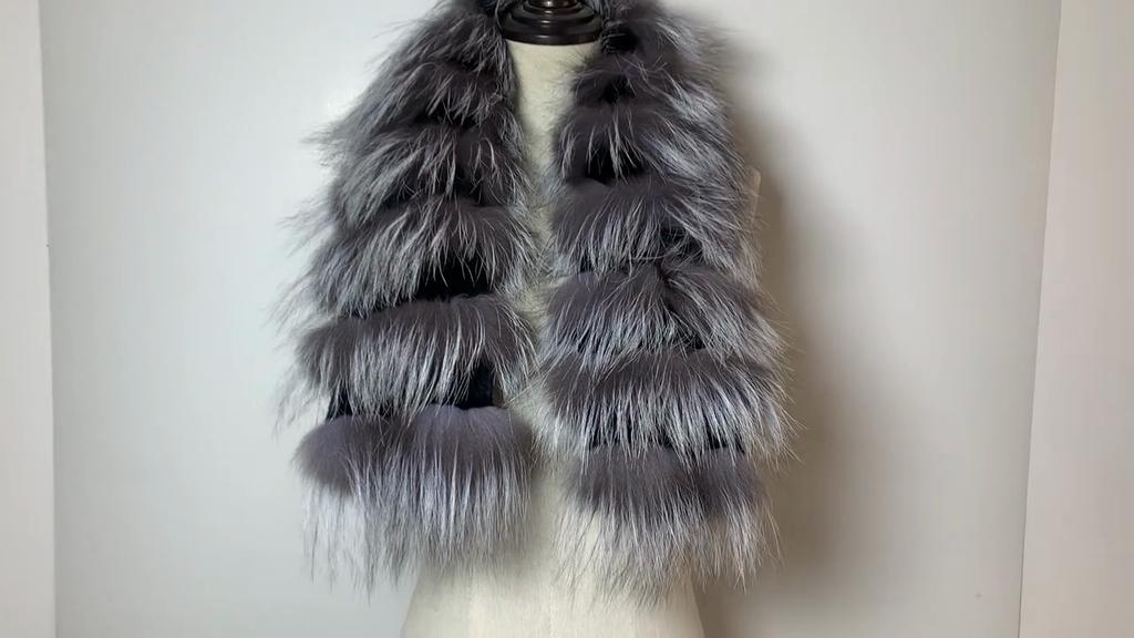 Winter Real Fox Fur Scarf Women Full Pelt Warm Natural Rex Rabbit Fur Scarves Female Thick Quality Real Fox Fur Muffler