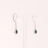 LeCalla S925 Sterling Sliver Jewelry Leverback Infinity Birthstone Earrings for Women (6 MM Green Emerald)