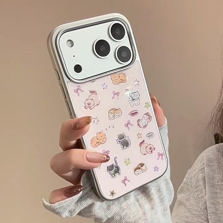 Adorable Gold-plated Cat Design, Suitable for IPhone 17 Pro Max and IPhone 16, Multiple Models Available