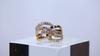 Luxury 9K Gold Plated Alloy Finger Band Rhinestone Inlaid Ring Jewelry Gift