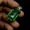 Free Delivery 925 Sterling Silver Pendant 56 Ct Topaz Green Emerald Cut Gemstone My-380-k