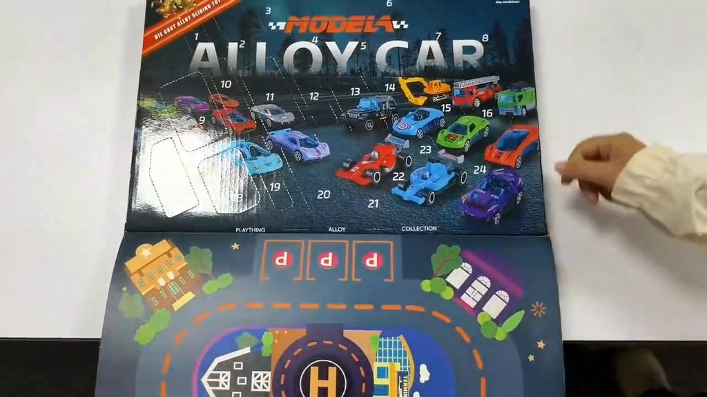 Advent Calendar 2025 for Kids, Alloy Car Engineering Car Set for Boys and Girls Christmas Gifts Christmas Countdown
