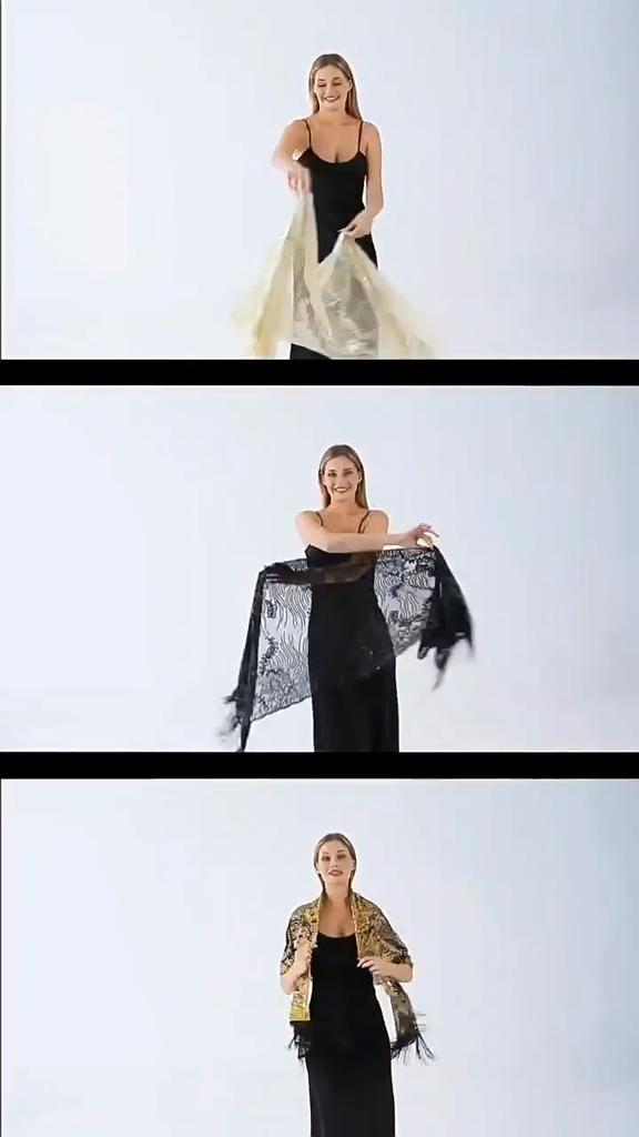 60*190cm Women's 1920s Sequin Shawls Wraps Fringe Evening Scarf for Dresses Formal Party Harlem Night