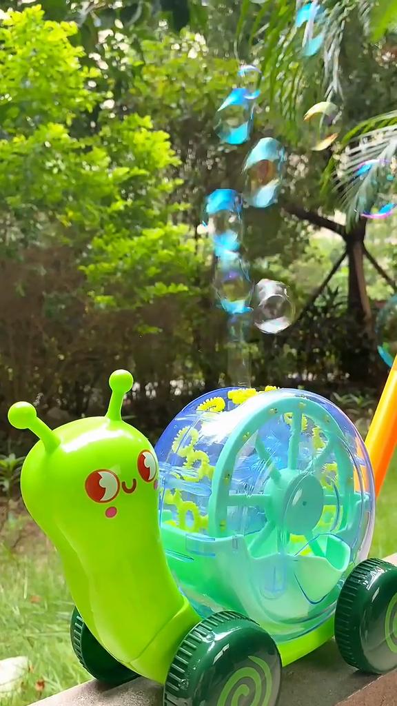Elektrický kočárek Bubble Snail Dětský plně automatický stroj na bubliny Rodič-dítě Venkovní hračka na foukání bublin