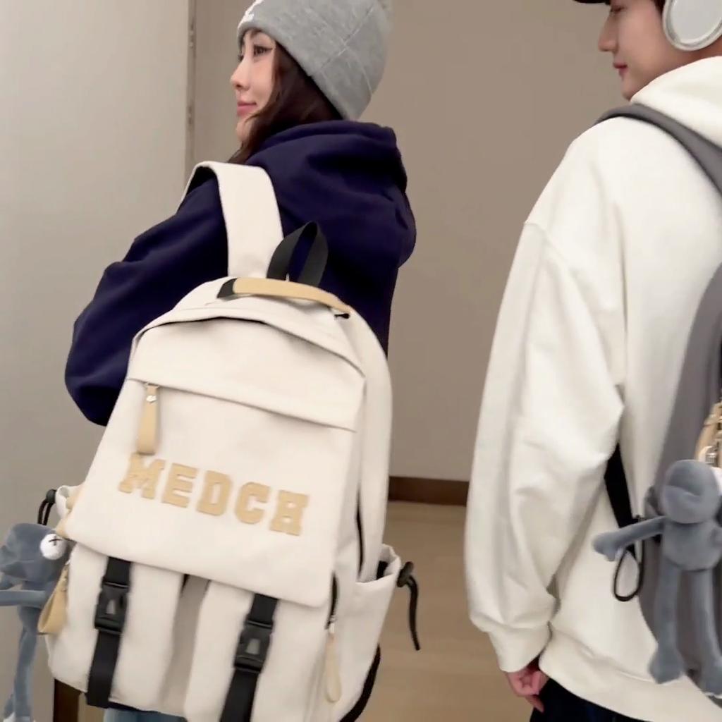 Students Schoolbag Large Capacity Junior High School Backpack Women's Letter Backpack