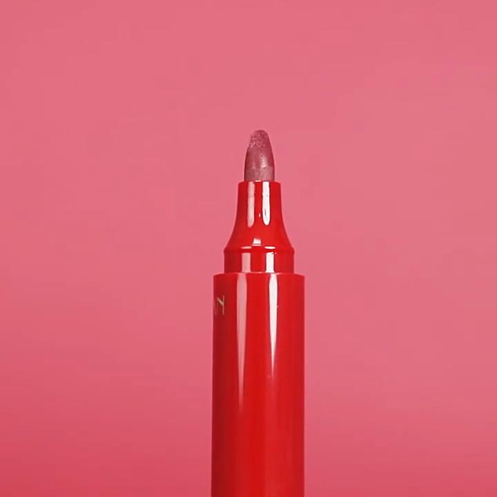 6-color Double-head Liquid Lipstick Pen Lip Liner Easy To Color Non-stick Cup Matte Lip Oil Two-in-one Lip Pen Face Makeup