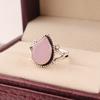 Natural Rose Chalcedony Gemstone 925Sterling Silver Jewelry Handmade Women Ring RR-57-20