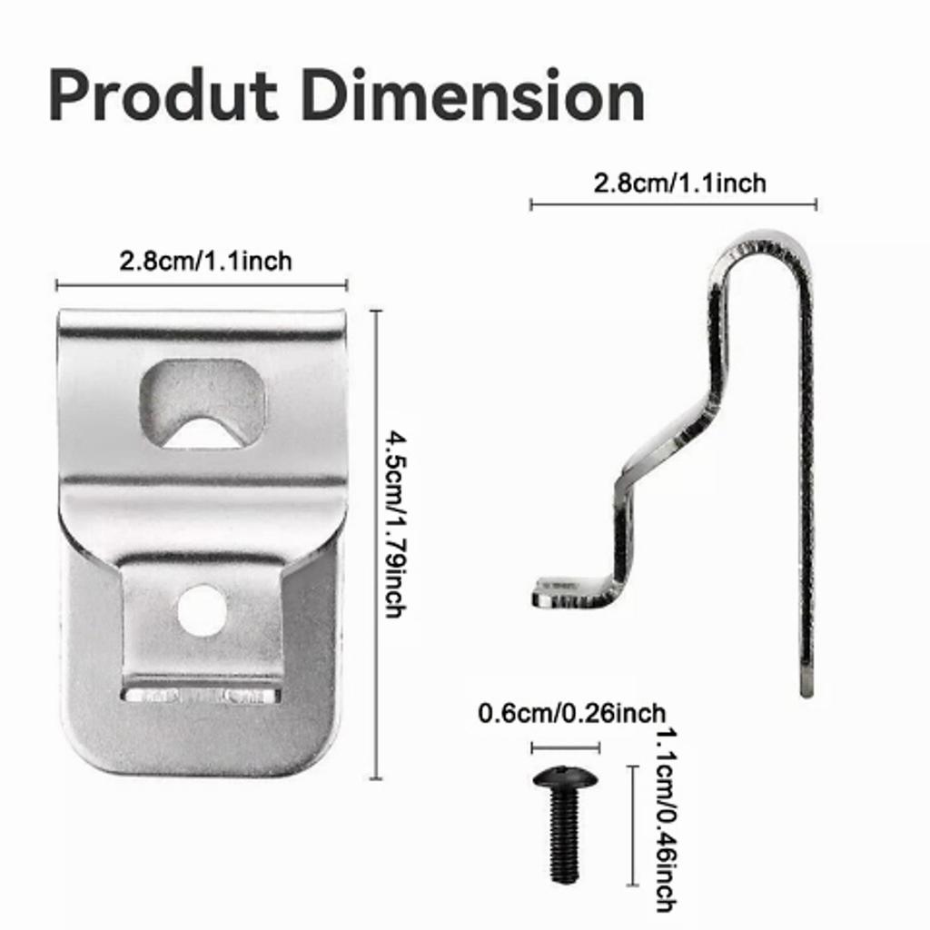 6pcs DEWALT Replacement Belt Loop Clips Stainless Steel Tool Belt Connectors Hook Accessories Parts for 20V Power Tools