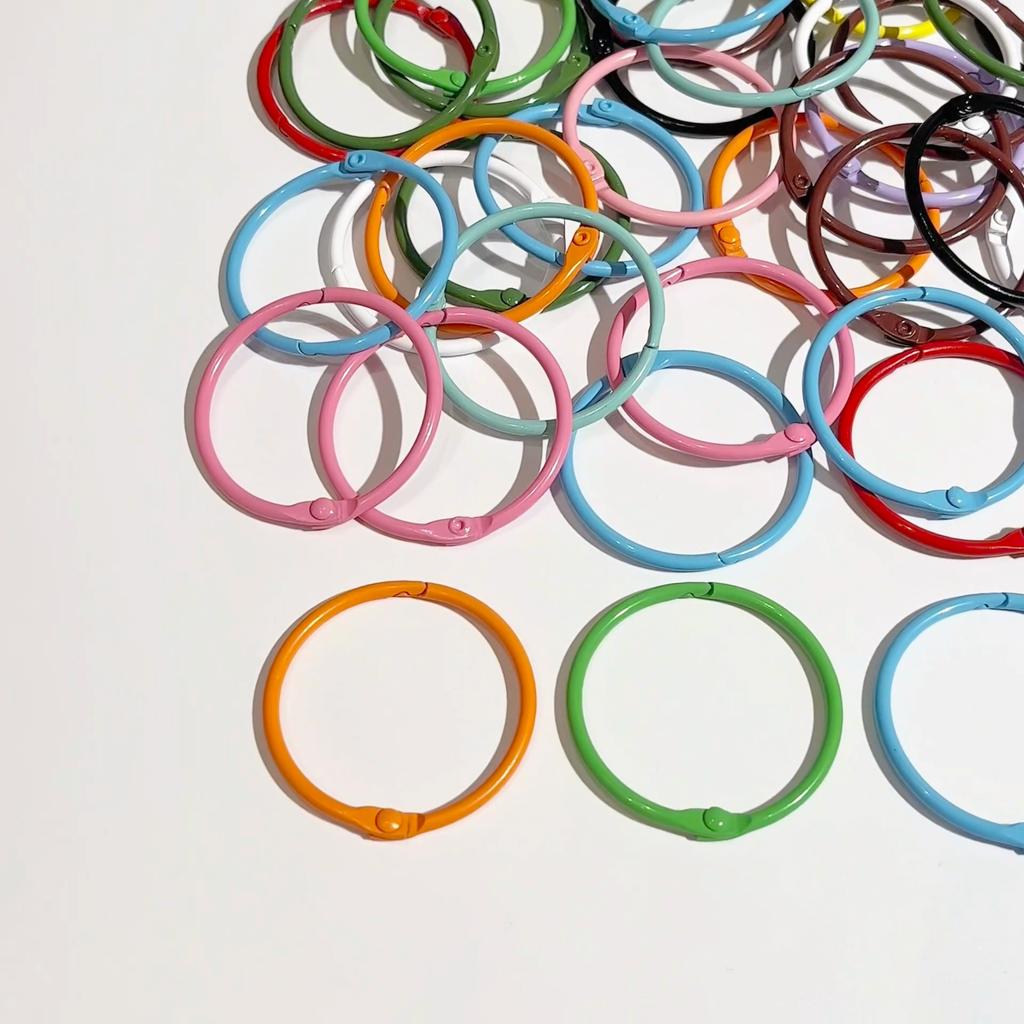 30/43mm KeyRing Colorful Open Ring Buckle Keychain Connector Clasps For DIY Jewelry Making Supplies Key Chain Accessories