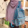 Plaid Student Schoolbag Women's Lightweight Large Capacity Backpack