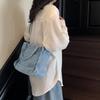 Denim Handbag Women's Solid Color Crossbody Bag Commuter Shoulder Bag