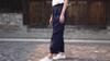 Johnature Women Cotton Linen Solid Color Straight Pants Elastic Waist Pockets Autumn Casual Pants Soft Fall Trouser
