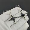 Natural Blue Sunstone Gemstone Star Shape Earrings, 925 Sterling Silver Earring, Handmade Boho Silver Jewelry Dangle Earrings, Wadding Gift