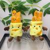 Delightful Plush Pancake Character Keychain With Soft Short Fur For Bags And Keys