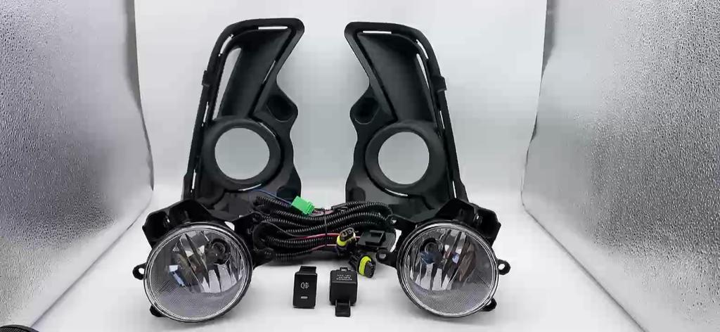 1 set Fog Lights Headlight for Toyota HighLander 2018 2019 2020  Fog lights Car Fog Lamp Kit With Harness Bulb Switch