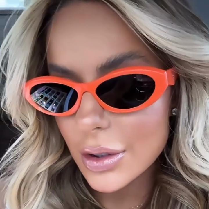 Womens Sunglasses Oval Box New Fashion Sunglasses Personality Sunshade UV Sunglasses.