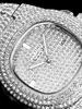 Luxury Quartz Watch For Men Automatic Date Hip Hop Full Iced Diamond Clock Fashion Watch Men Waterproof Square WristWatch