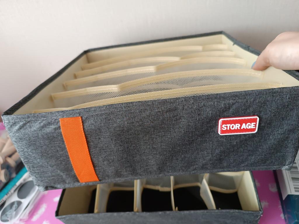 confezione da 12 organizer per vestiti e calze - scatole