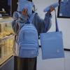 Four-Piece Backpack Set Large Capacity Backpack for Women Junior High School Students High School Schoolbag