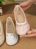 Modische Ballerinas für Damen mit floralem Spitzendetail – atmungsaktiv, zum Hineinschlüpfen, Loafer mit runder Zehenpartie, Design, ganzjähriger Komfort, Ballerinas