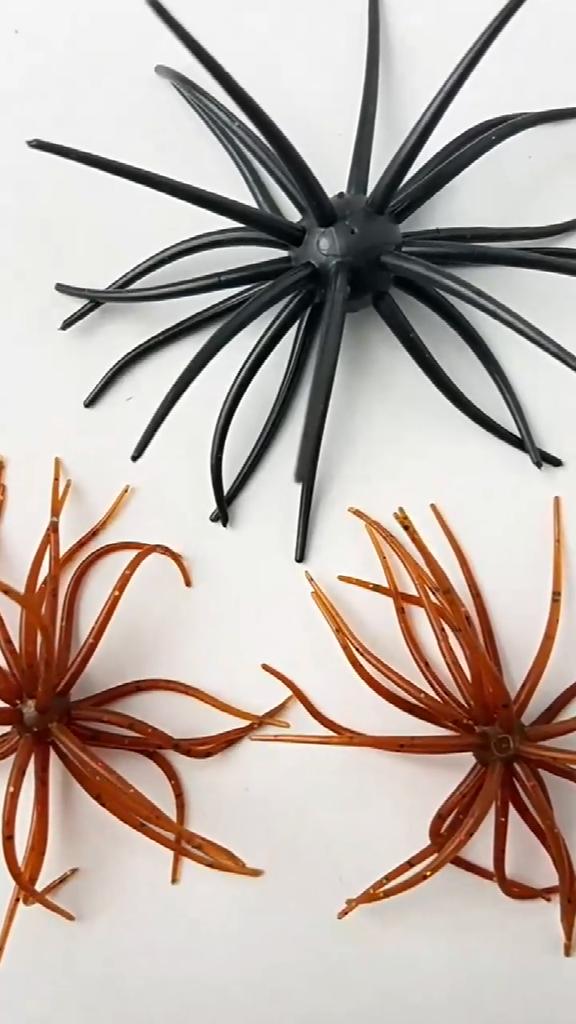 Long Skirt Lure 9CM/2.8G 11CM/8.7G TPE Bionic Sea Urchin Floating Simulation Artificial Versatile Fishing Bait Saltwater Shore Dice Soft Bass