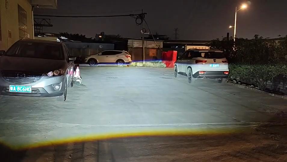 LED Car Light Headlight 2.5 Inch Double Light Lens Double Light Cup 65W Small Sunlight Type Car and Motorcycle Universal 12V