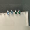 Umcho Nano Sky Blue Edelstein Clip Ohrringe Ohrringe für Frauen Mode Edlen Schmuck Geschenk Neujahr Festival