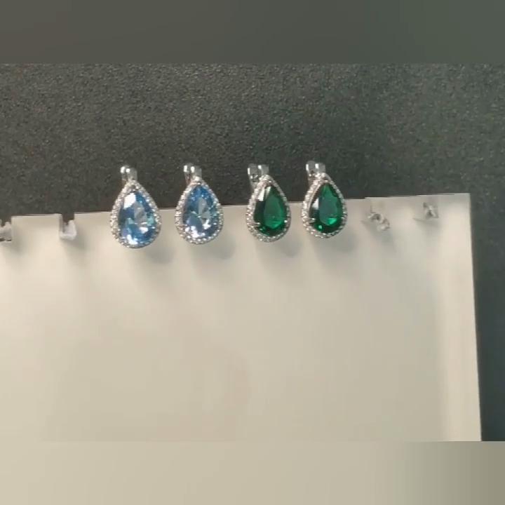 Umcho Nano Sky Blue Edelstein Clip Ohrringe Ohrringe für Frauen Mode Edlen Schmuck Geschenk Neujahr Festival